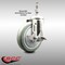 Service Caster 5 Inch 316SS Gray Polyurethane Swivel 1/2 Inch Threaded Stem Caster with Brake SCC-SS316TS20S514-PPUB-TLB-121315 - alternate 3